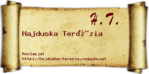 Hajduska Terézia névjegykártya